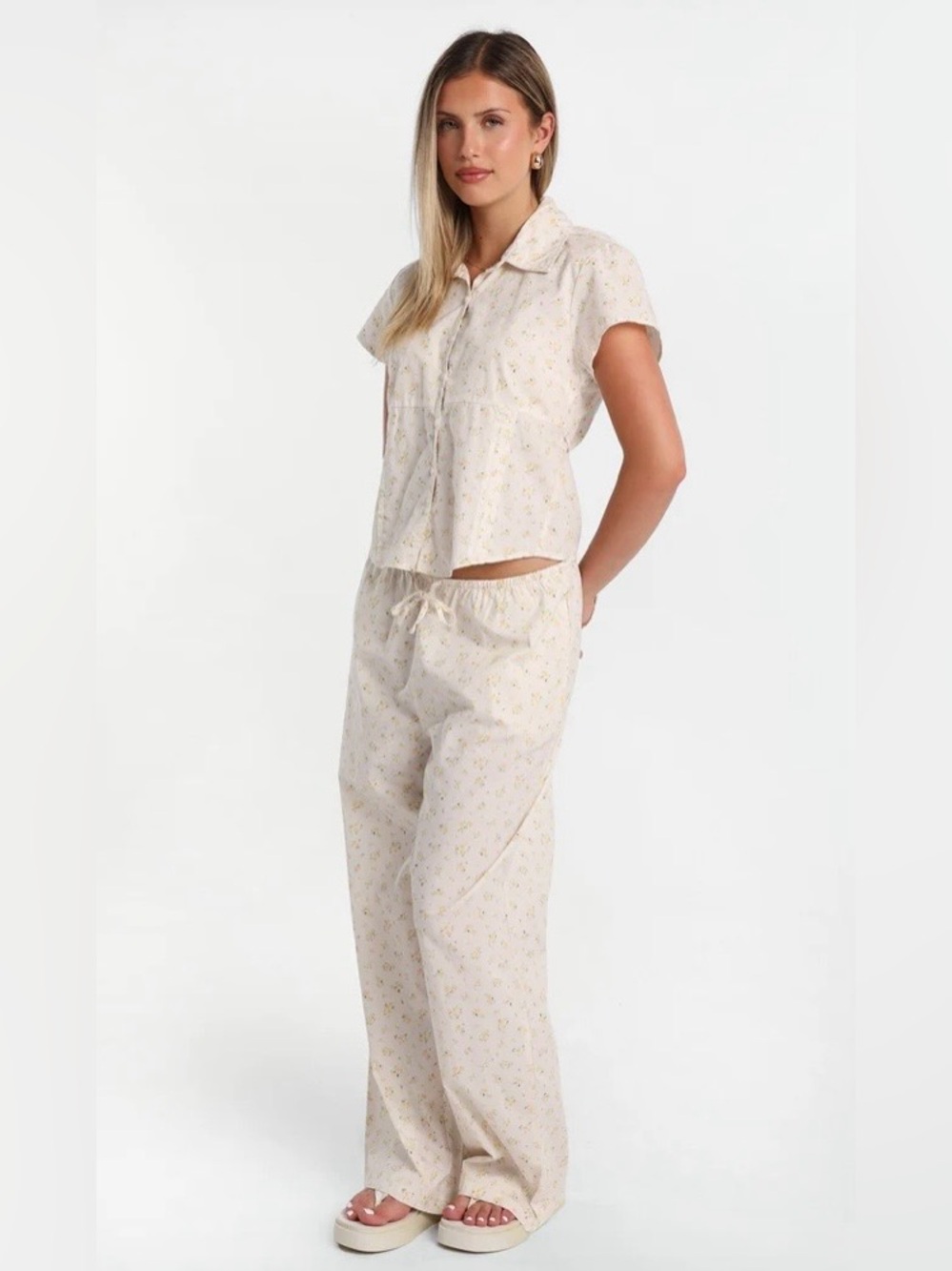 NEW Bluenotes Poplin Cotton Wide Leg Pants